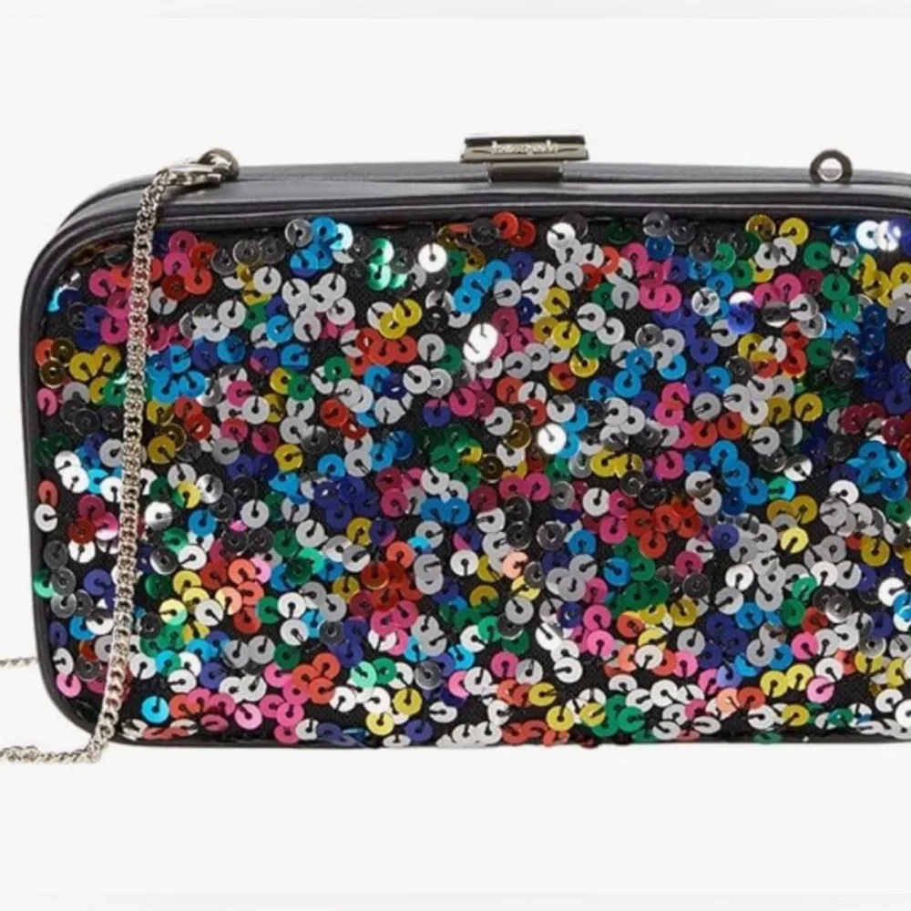 KATE SPADE TONIGHT SEQUINS EMBELLISHED FLUTCH CROSSBODY